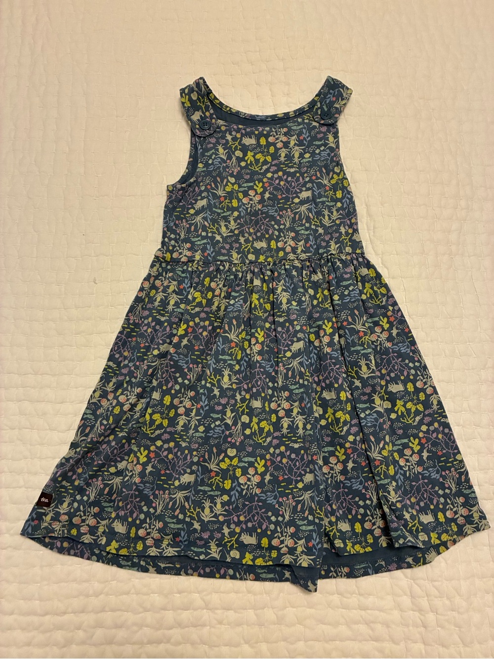 Tea Collection Navy Floral Sleeveless Sundress